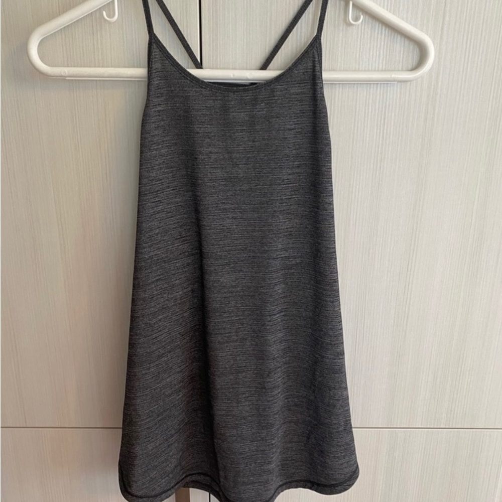 LULULEMON grey tank with back detail